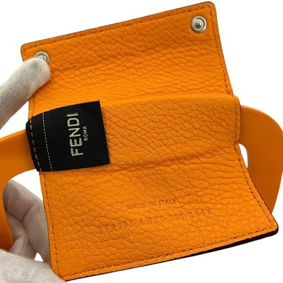 Fendi Bucket Bag Orange Peekaboo Forty 8 7 Va593 - Picture 6 of 10